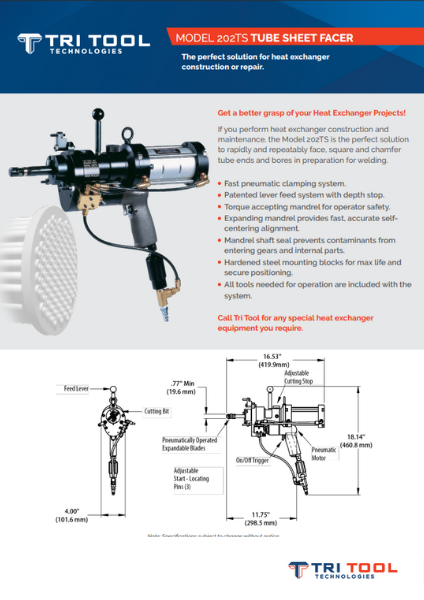 Tri-tool-tube-sheet-facer